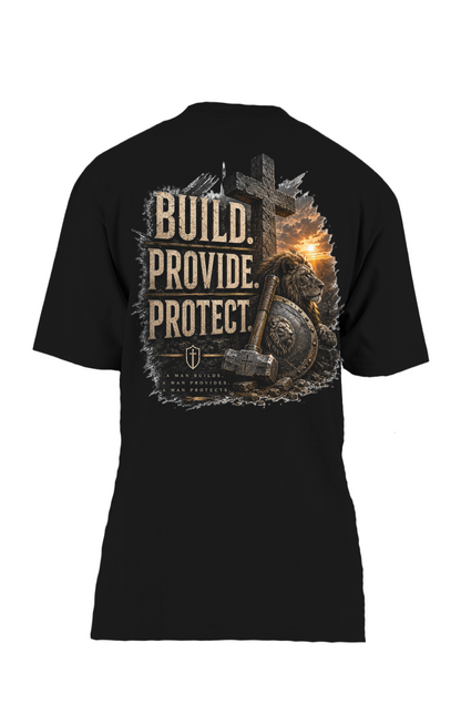 Build, Provide, Protect Oversized Heavyweight T Shirt